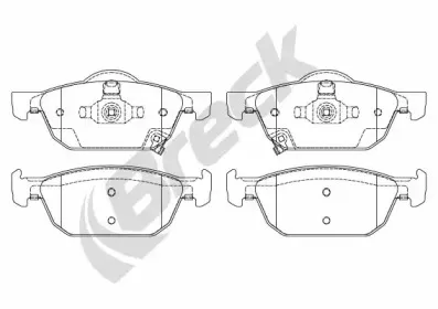 24796 00 701 00 BRECK Комплект тормозных колодок, дисковый тормоз